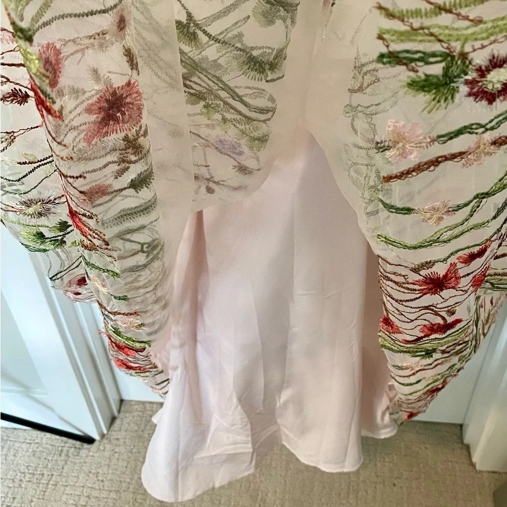 NEW JUST PURCHASED Azazie Arianna Blush Pink Floral Flower Girl Dress Size 14